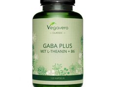 Vegavero GABA PLUS, 120 de capsule, (Ceai verde+L-Theanina+B6)